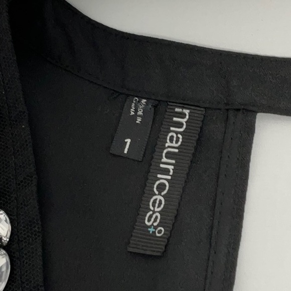 Maurice’s womens plu size bejeweled sleeveless blouse, size 1X - Picture 6 of 7